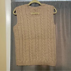 Cable knit sweater vest
